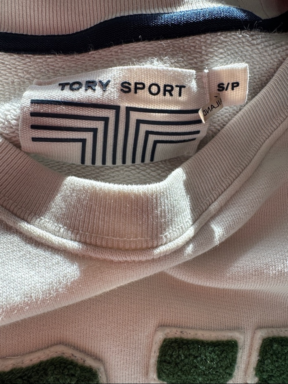 Tory Burch Tory Sport Terry Crew LOVE Tennis Sweatshirt Small - Picture 4 of 7
